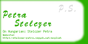 petra stelczer business card